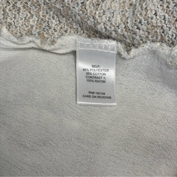 Living Doll Textured Knit White/Beige Cardigan Women’s S - Picture 6 of 7